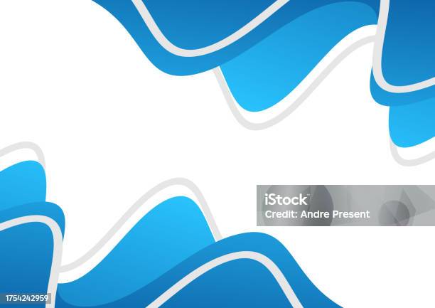 Simple Background Design Blue Wave Modern Wave Blue Background Design Stock Illustration - Download Image ...