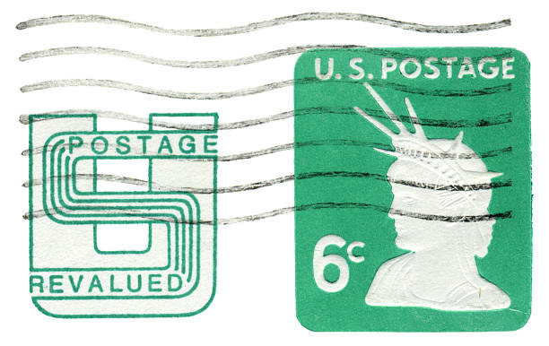 postal vintage-estátua da liberdade - postage stamp postmark ephemera correspondence imagens e fotografias de stock