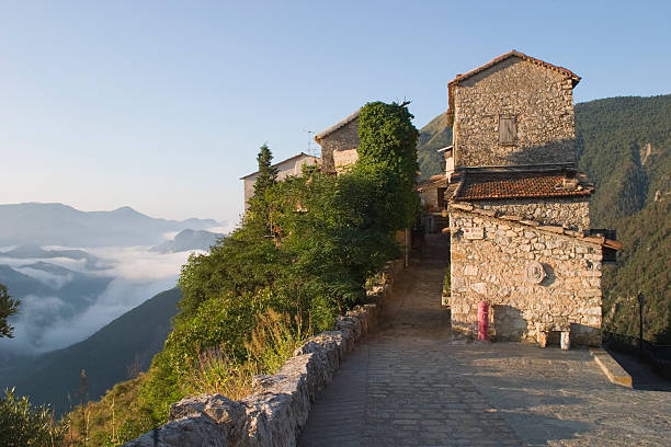 Bairols, France, a little village high up in the Alpes-Maritimes stock photo