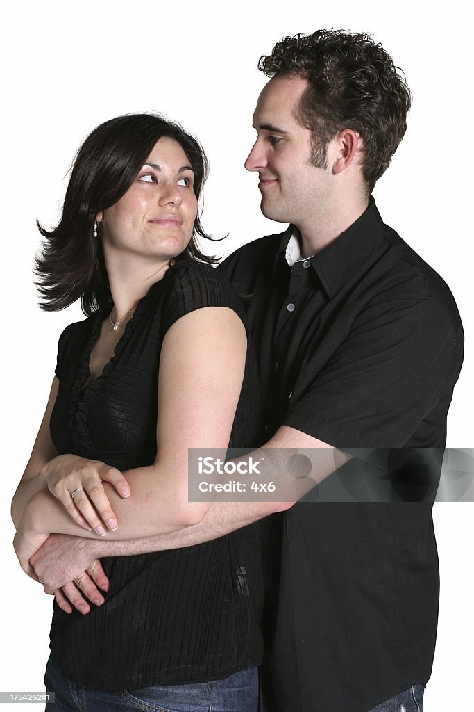 Um casal feliz juntos - Foto de stock de Abraçar royalty-free
