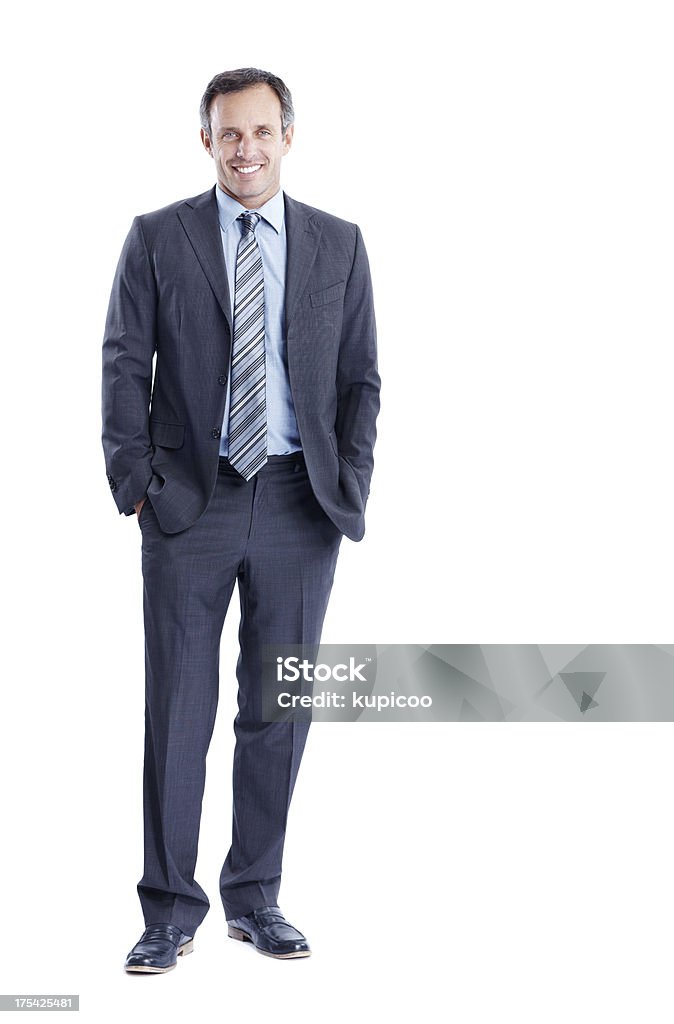 The consummate corporate executive Full-length portrait of a mature businessman smiling confidently - Copyspace Suit Stock Photo