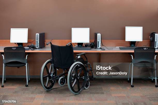 Computer Stations Wheelchair Access Stock Photo - Download Image Now - Ada Township - Michigan, Disability, Education