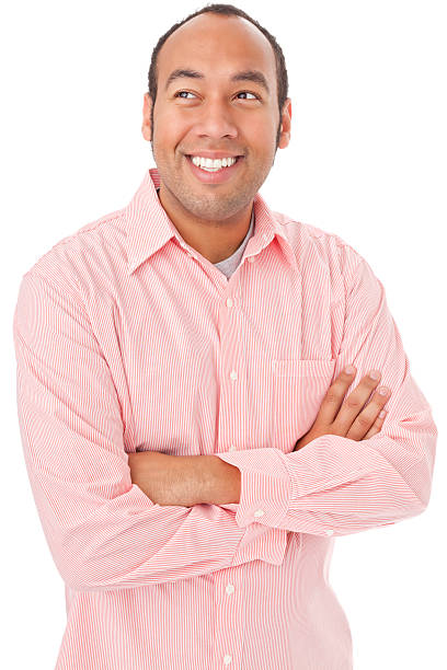 istock Casual Mixed Race Man With Arms Crossed 175425937