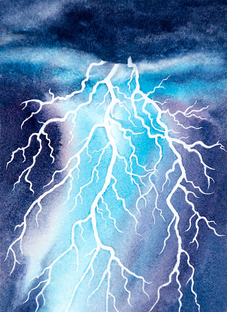 White Lightning vector art illustration