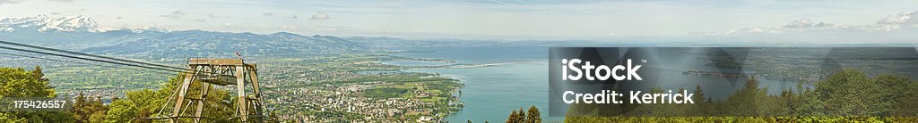 Blick über Bregenz/Österreich mountain Santis - Lizenzfrei Bodensee Stock-Foto