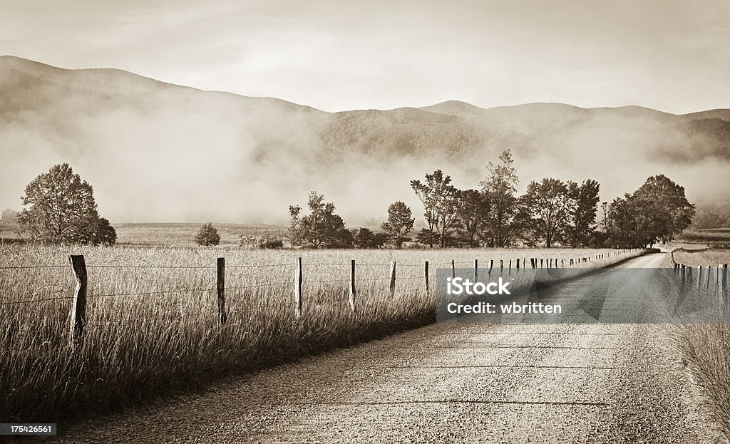 Cades Cove Morgen in den Smoky Mountains - Lizenzfrei Ländliches Motiv Stock-Foto