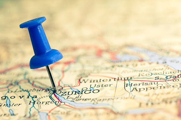 istock Thumbtack on Zurich City 175426991