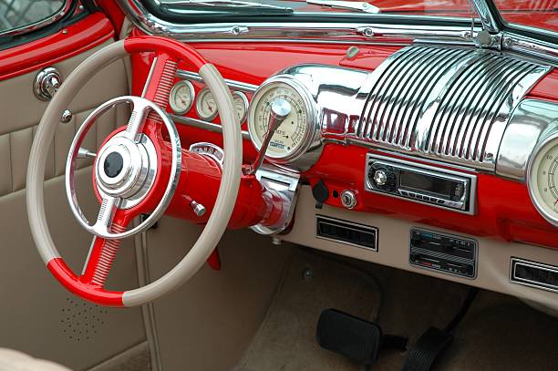 istock Red and Tan Interior on Classic Street Rod 175427785
