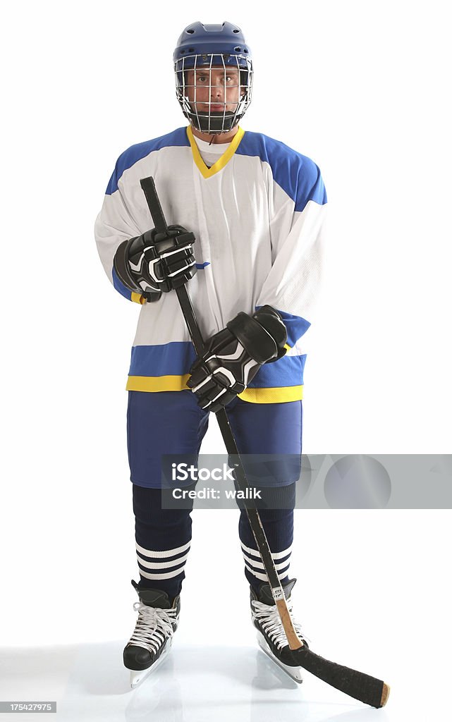 Hockey player - Zbiór zdjęć royalty-free (Białe tło)