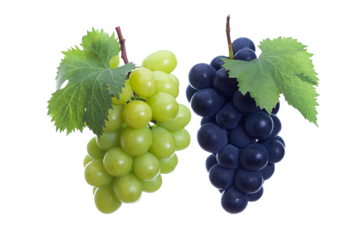 White and Black grapes　