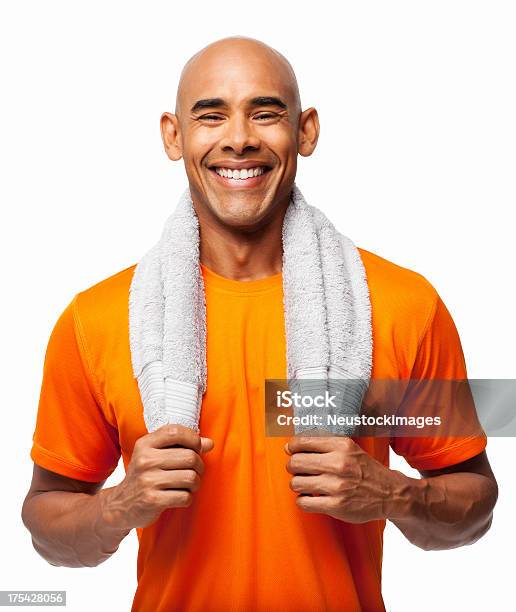 남자의 전 네클격리됨에 타월 T 셔츠에 대한 스톡 사진 및 기타 이미지 - T 셔츠, 건강한 생활방식, 남성