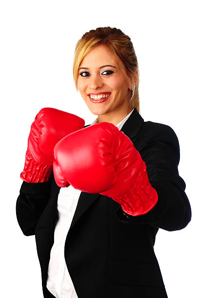 istock Businesswoman Boxing 175428577