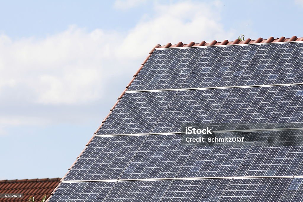 Nahaufnahme von Solarcell Solarpanel für eletricity - Lizenzfrei Aluminium Stock-Foto