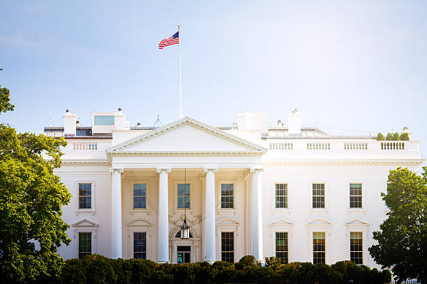 la casa bianca - white house south lawn foto e immagini stock