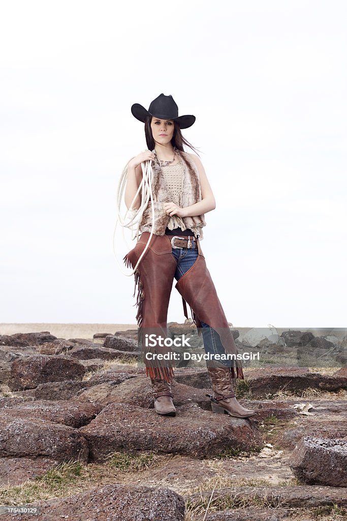 Schöne Cowgirl - Lizenzfrei Eine Frau allein Stock-Foto