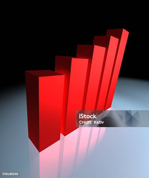 Gráfico De Crecimiento Rojo Foto de stock y más banco de imágenes de Analizar - Analizar, Aspiraciones, Cifras financieras