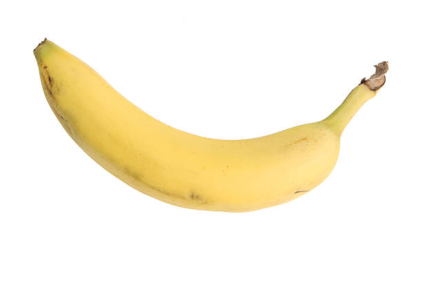 Banana Yellow banana, isolated on white background. bruised fruit stock pictures, royalty-free photos & images