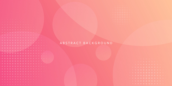 pink and orange abstract background with circles and dots