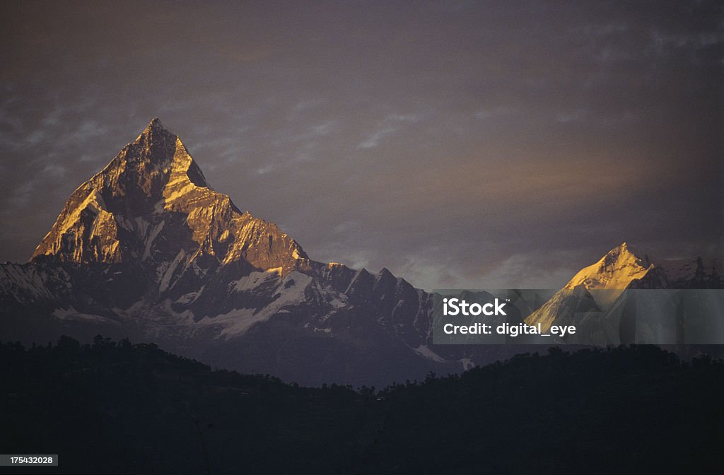 Berg-Machhapuchhre - Lizenzfrei Annapurna-Schutzgebietprojekt Stock-Foto