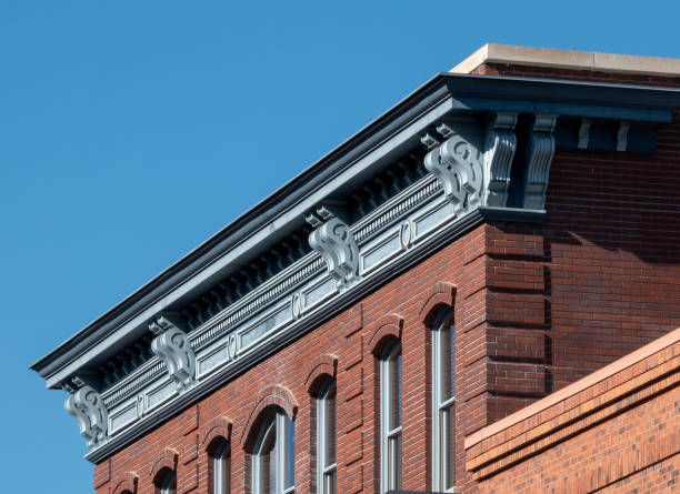 istock Architectural detail on historic brick buildings. 1754321166