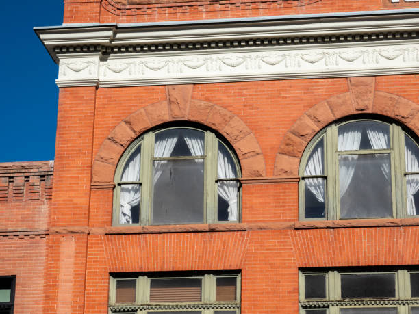 istock Architectural detail on historic brick buildings. 1754321176