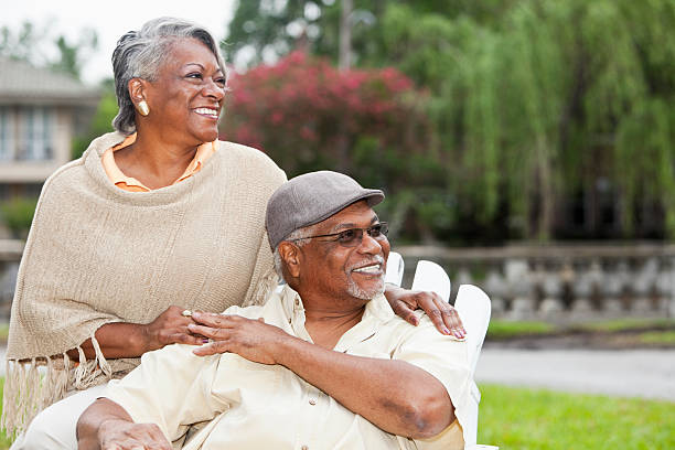 istock Senior African-American couple looking at distance 175432798