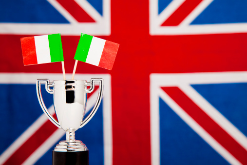 Winners Trophy with Italian flags