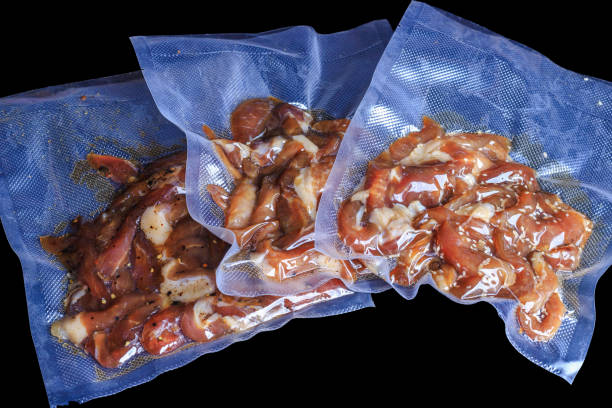 istock Fresh sun-dried pork in vacuum sealed bags 1754336836