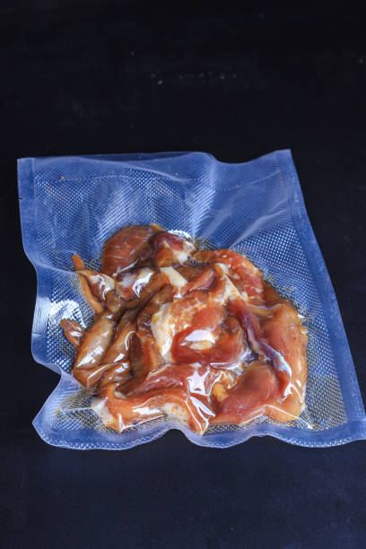 istock Fresh sun-dried pork in vacuum sealed bags 1754336882
