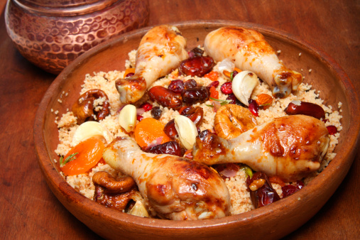 Organic Couscous  with Dried Fruits and chicken