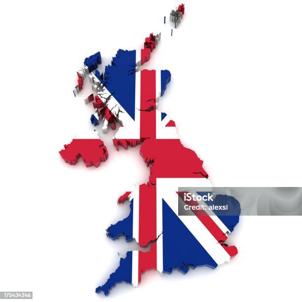 United Kingdom Map Stock Photo - Download Image Now - Flag, Map, UK