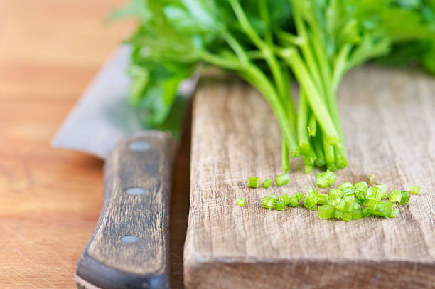 istock Chopped Parsley on Wooden Cutting Board 175435132