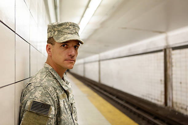 istock Soldier in the subway 175435276