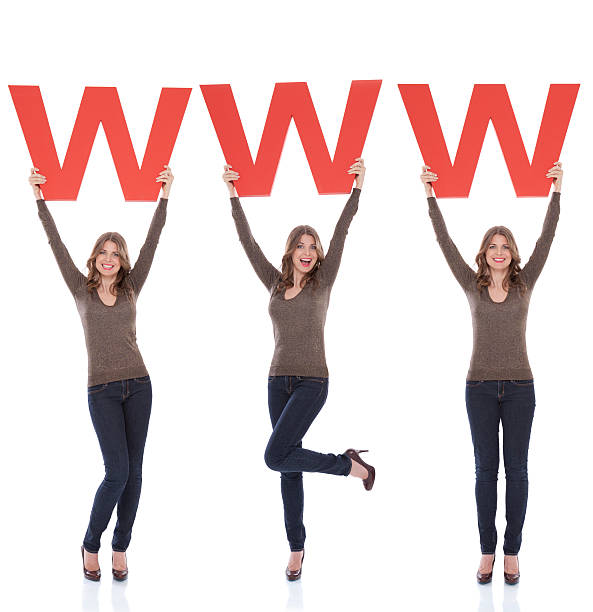 istock Woman holding letter W. 175435610