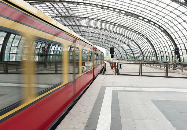 istock Urban train in a futuristic station 175436215