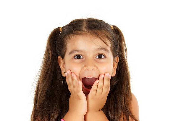 crazy petite fille - surprise child little girls shock photos et images de collection