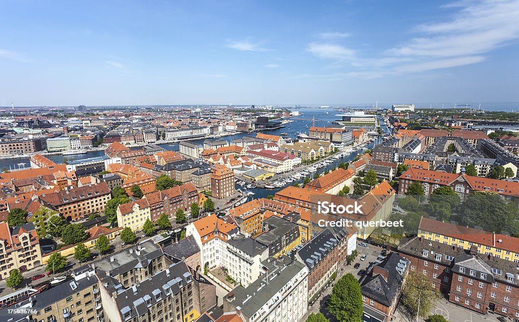 Kopenhagen von oben - Lizenzfrei Außenaufnahme von Gebäuden Stock-Foto