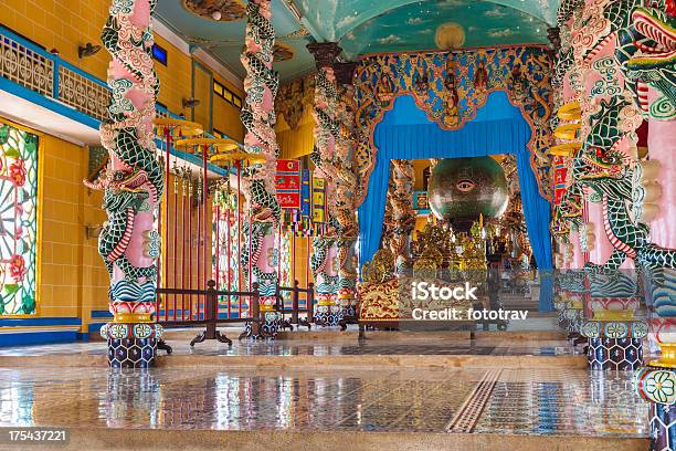Inside A Caodai Temple Near Ho Chi Minh City Vietnam Stock Photo - Download Image Now