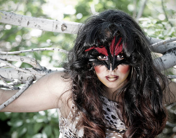 istock Red Cardinal Bird Woman 175438121