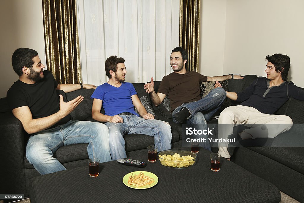 청년 갖는 니체 져녁 - 로열티 프리 4 명 스톡 사진