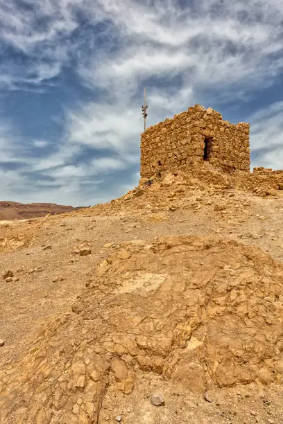 An ancient building on the top of Masada in Israel