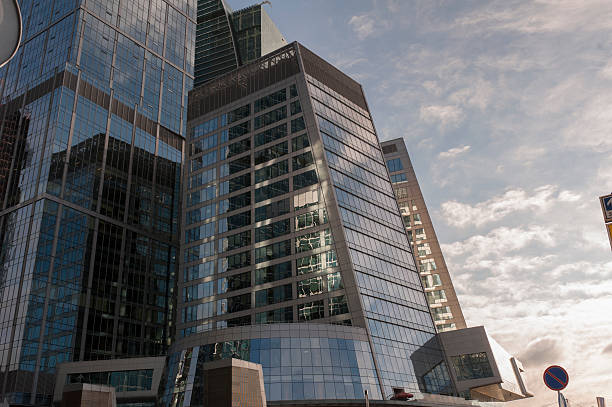 istock Construction of modern skyscrapers in financial district 175439584