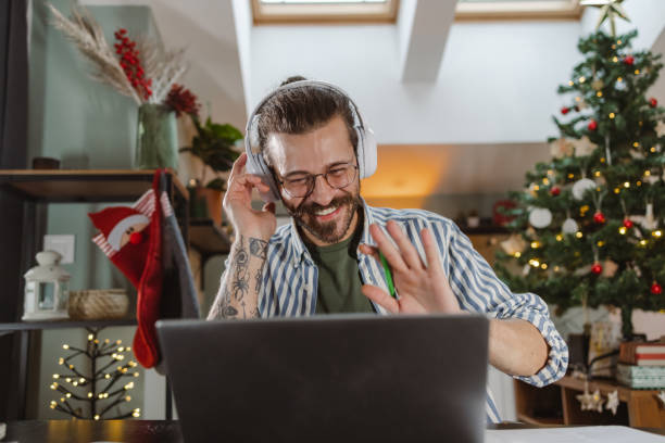istock Working at home during the Christmas holidays 1754403538