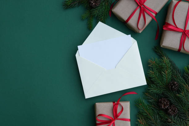 istock Christmas still life. Blank greeting card, invitation mockup. 1754410461