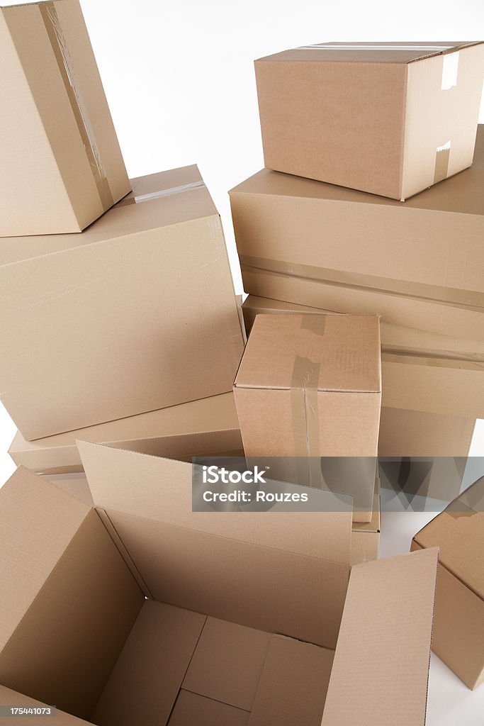 Carboard caixas - Foto de stock de Caixa de Papelão royalty-free