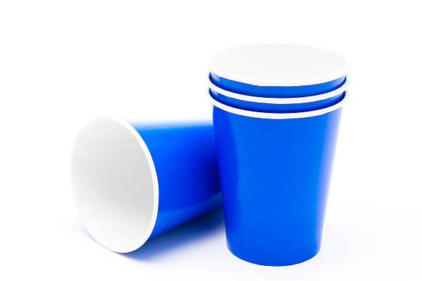 블루 컵 (경로) - disposable cup cup stack blue 뉴스 사진 이미지