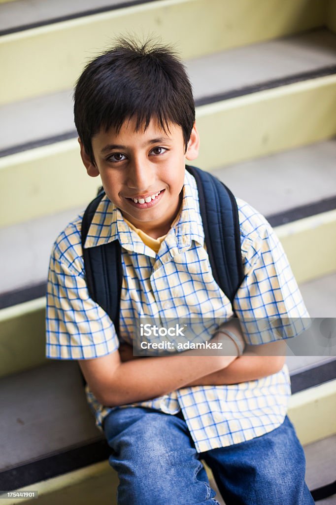 Engraçado Menino de escola jovem - Royalty-free Aluno da Escola Secundária Foto de stock