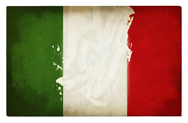 italian flag grunge stock photo