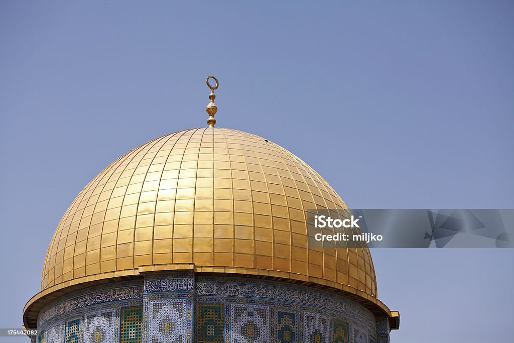 Goldene Kuppel des Tempelberg in Jerusalem - Lizenzfrei Alt Stock-Foto