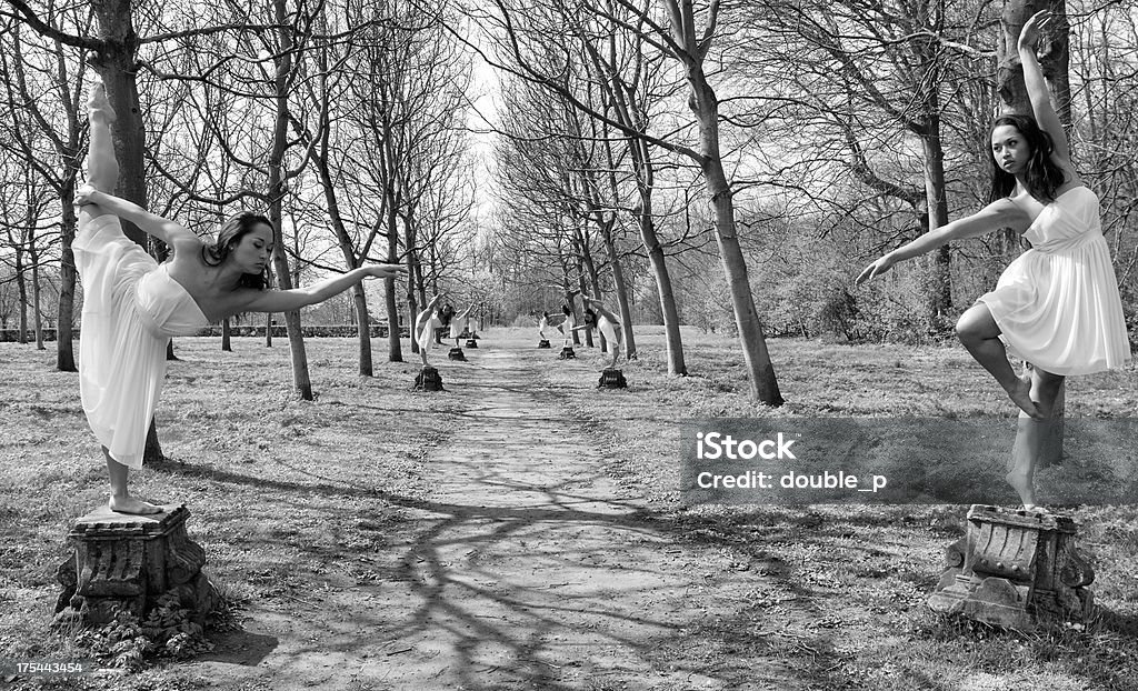 Statuen - Lizenzfrei Schwarzweiß-Bild Stock-Foto